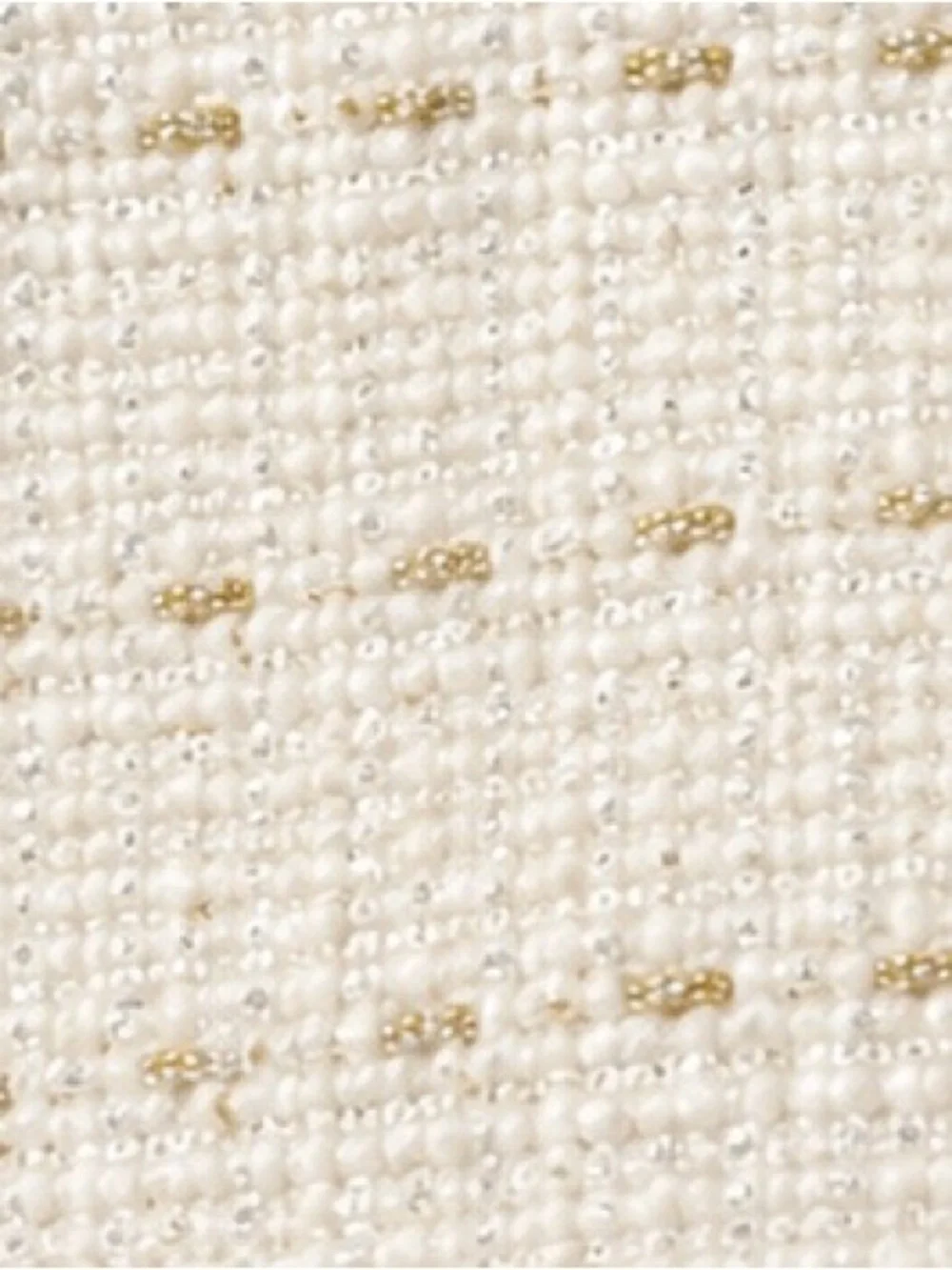 Biscotti Cream Tweed Girl's Coat with Gold Thread